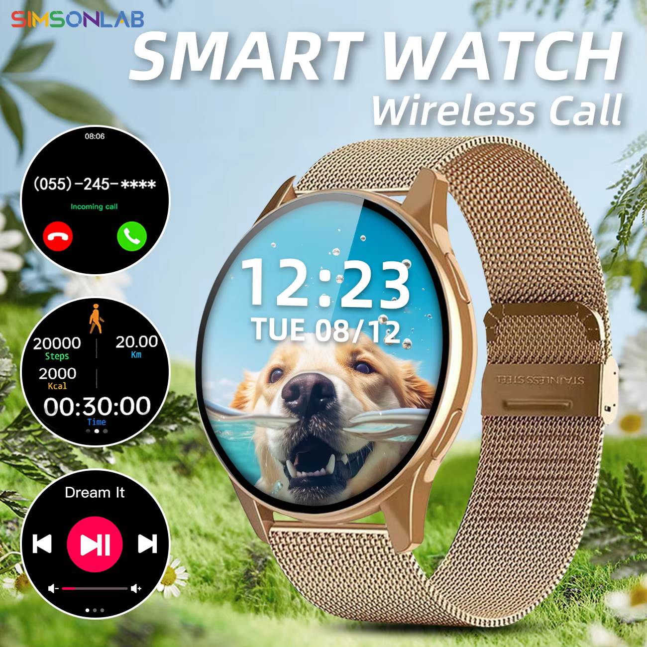 Montre connectée pour hommes et femmes