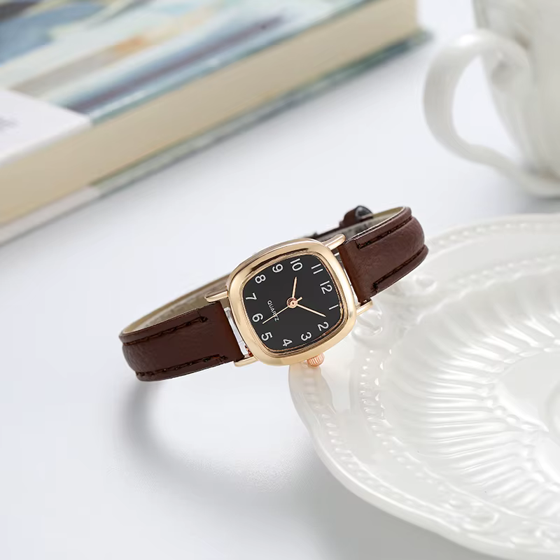 Montre pour femme mode petites montres à Quartz arabe montres-bracelets en cuir