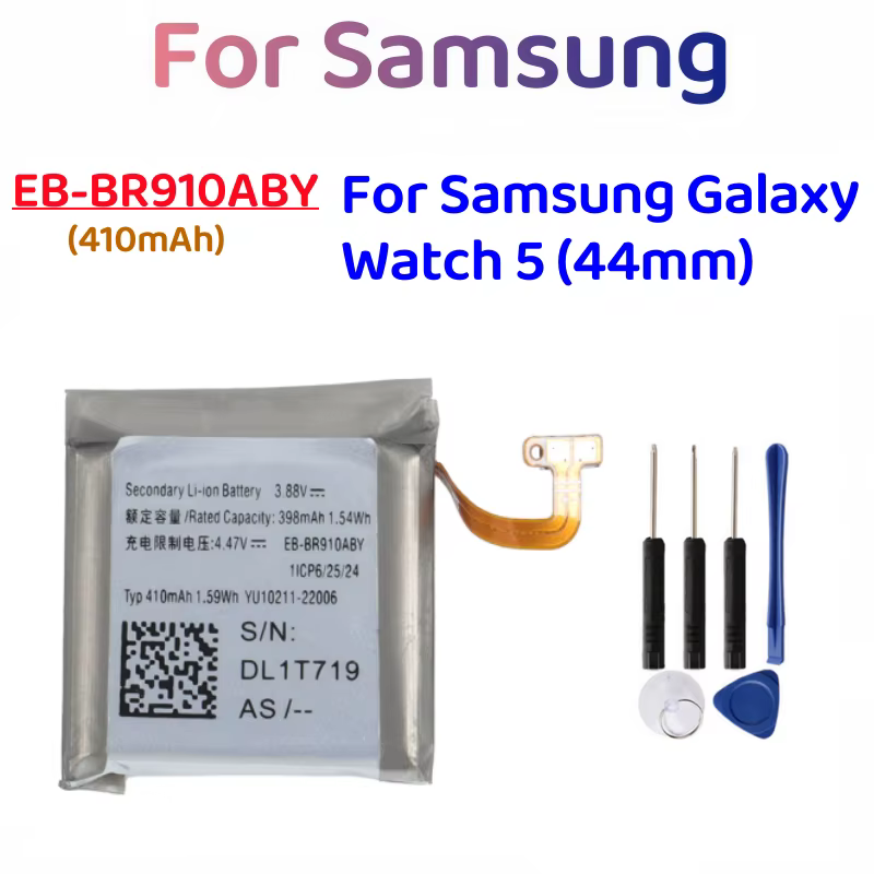 Nouvelle batterie de remplacement EB-BR900ABY EB-BR910ABY EB-BR925ABY pour Samsung Galaxy Watch 5 40MM 44MM