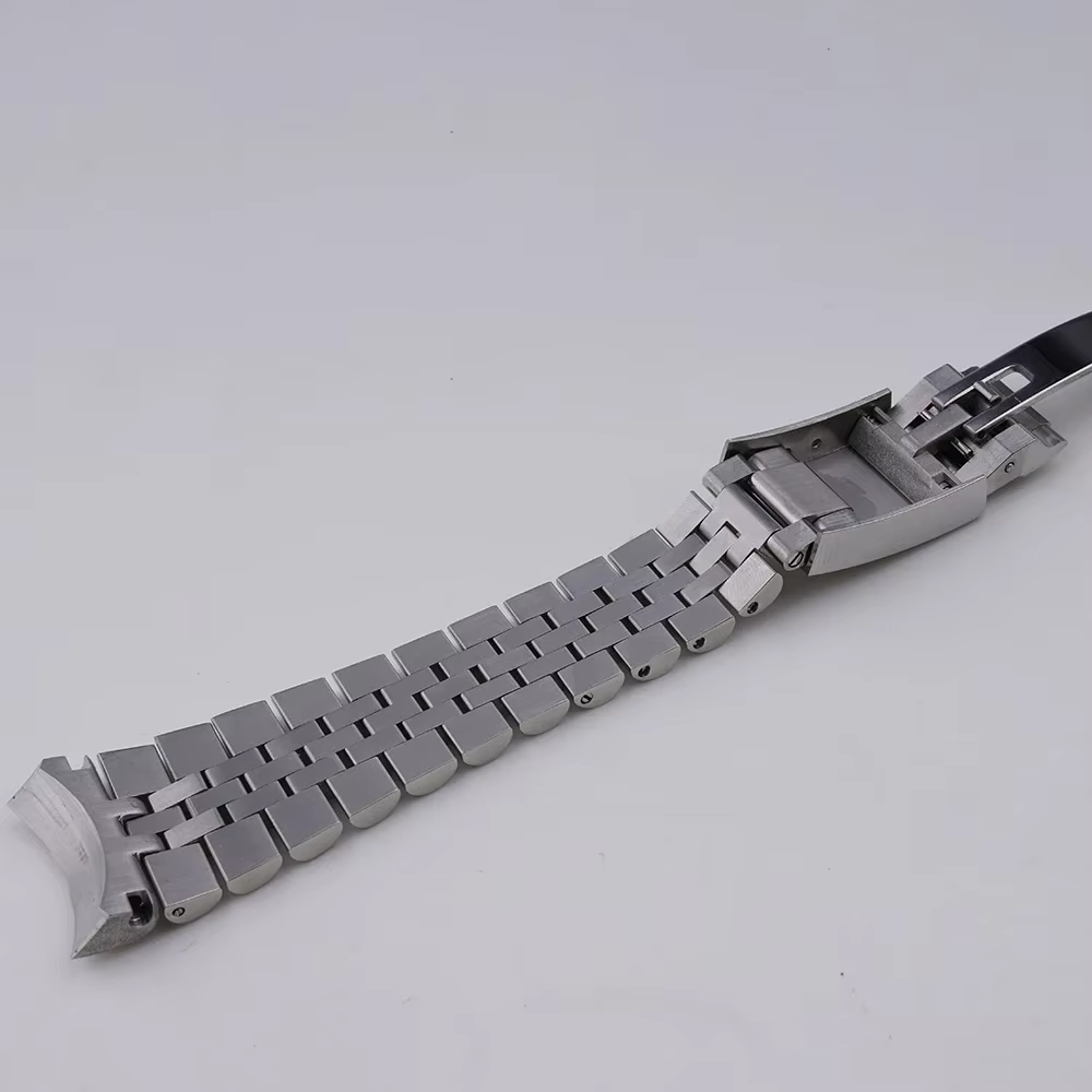 Rolamy 22mm jubilé Bracelet de montre pour Casio MDV-106 MDV-106A MDV-106B MDV106G MDV107 316L argent or solide lien fin