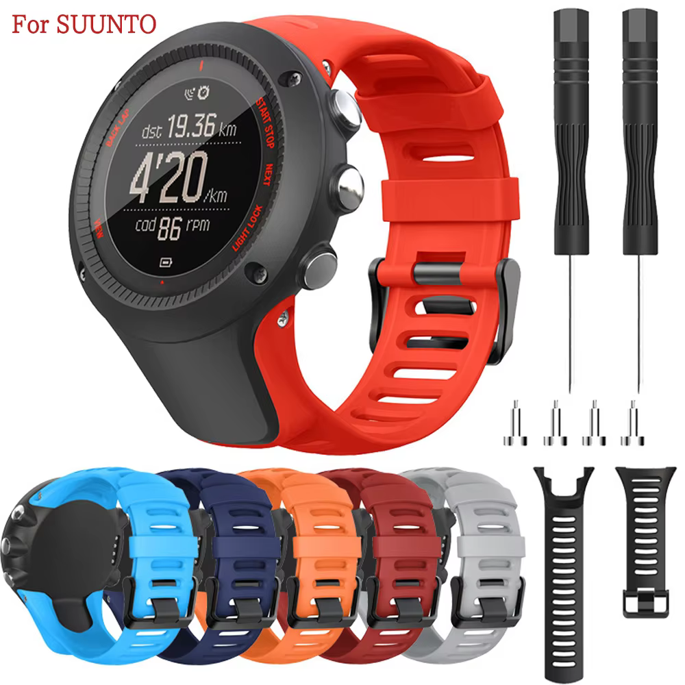 Compatible avec SUUNTO Ambit 1/2/3/2S/2R/3P/3S/3R bracelet de Sport en Silicone TPU souple accessoires