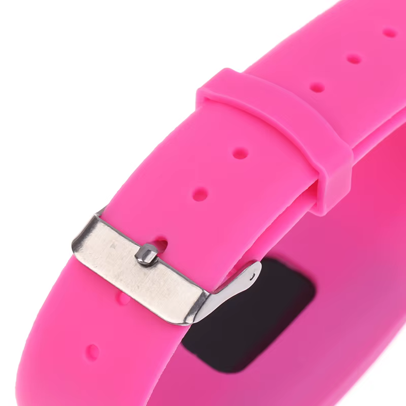 Montre de compteur de pas de Bracelet de podomètre de LED avec l'affichage de l'heure 12/24H