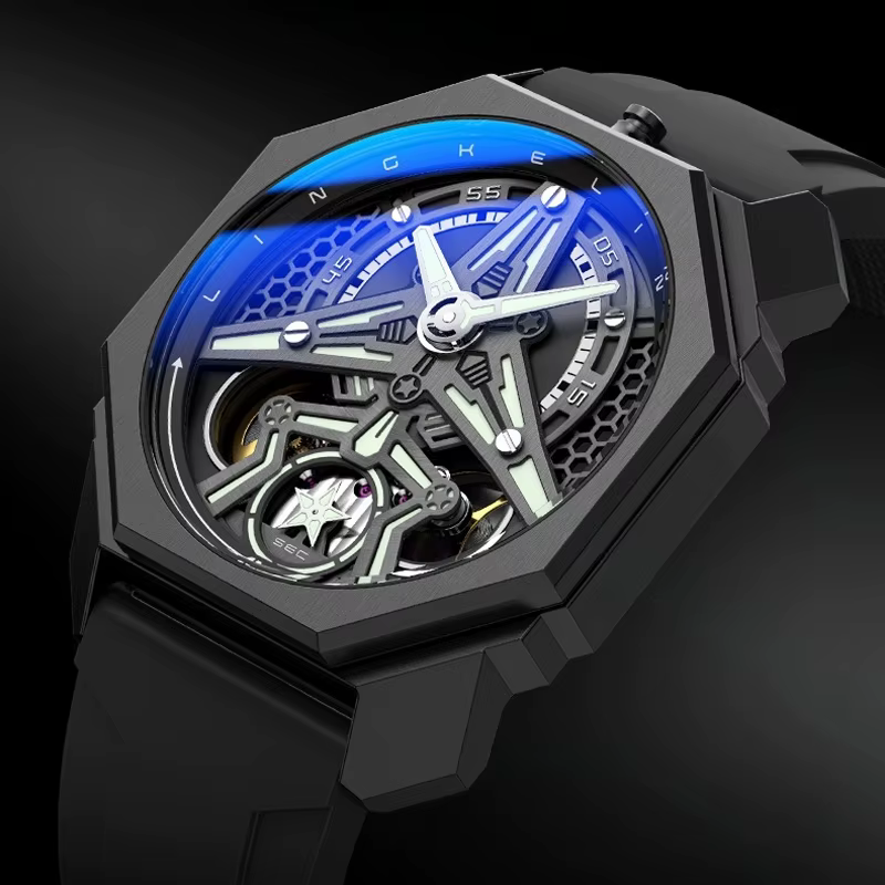 Montre automatique de conception de chasse pour hommes
