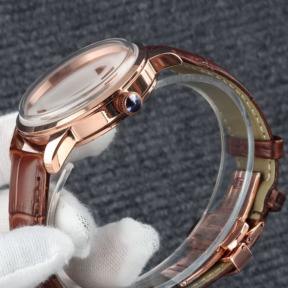 Boîtier de montre Cocktail Time en or rose/argent NH35 40 mm pour Seiko Mod Presage