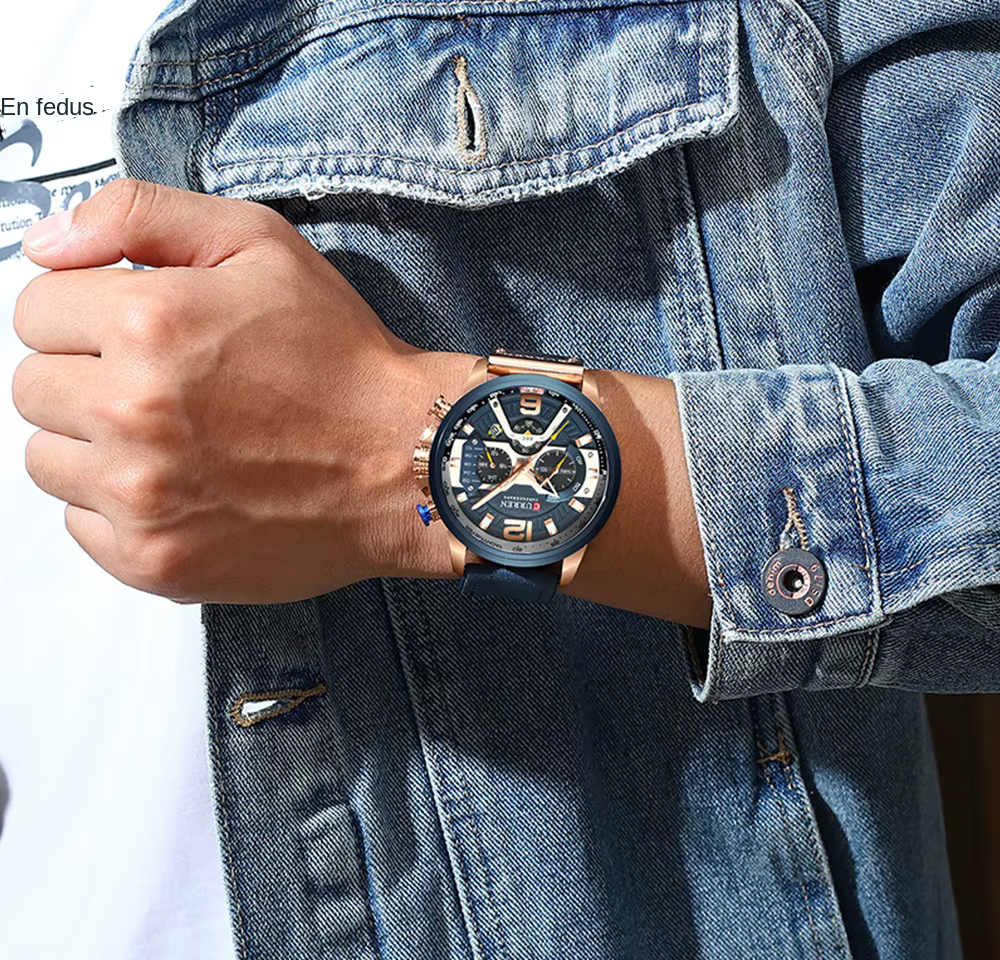 CURREN décontracté Sport montres pour hommes Top marque de luxe militaire en cuir montre-bracelet homme horloge mode