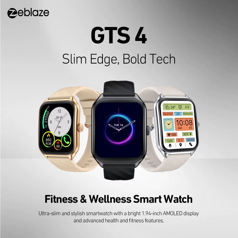 Zeblaze GTS 4 appel vocal montre intelligente 1.94 "HD AMOLED affichage 100 + Modes sportifs fréquence cardiaque SpO2 surveillance de la santé Smartwatch