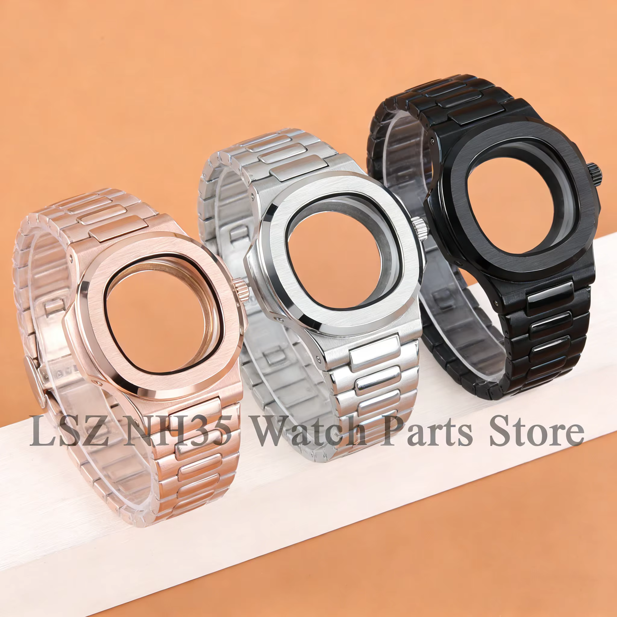 Boîtier de montre carré Nautilus modifié MOD 40mm NH35
