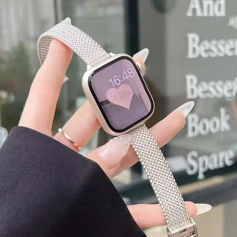 Bracelet mince en métal pour Apple Watch