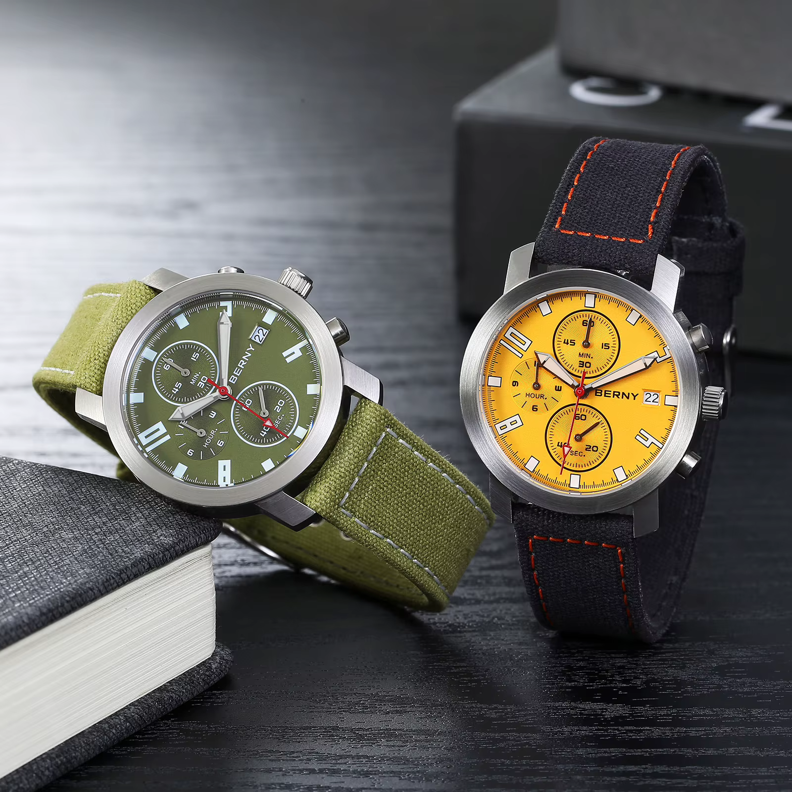 BERNY – montre chronographe pour hommes