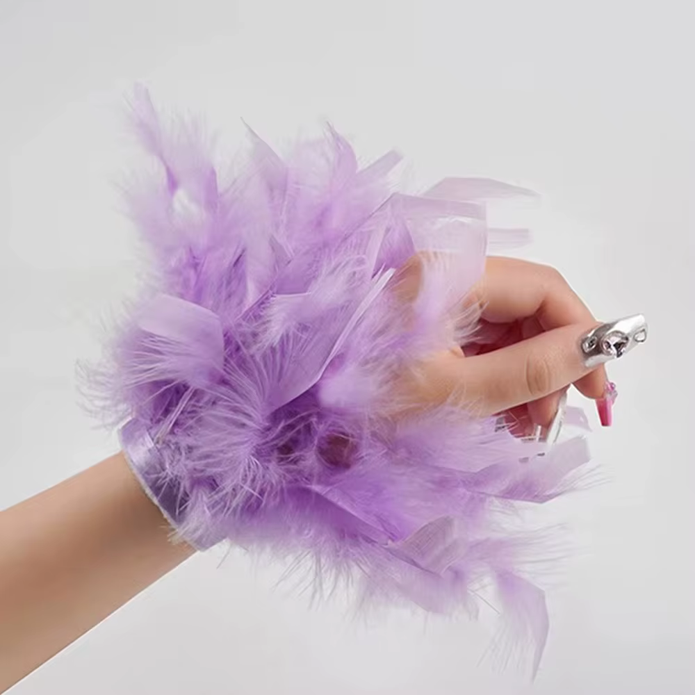 Nouvelle mode plumes Bracelet manches ongles ornement