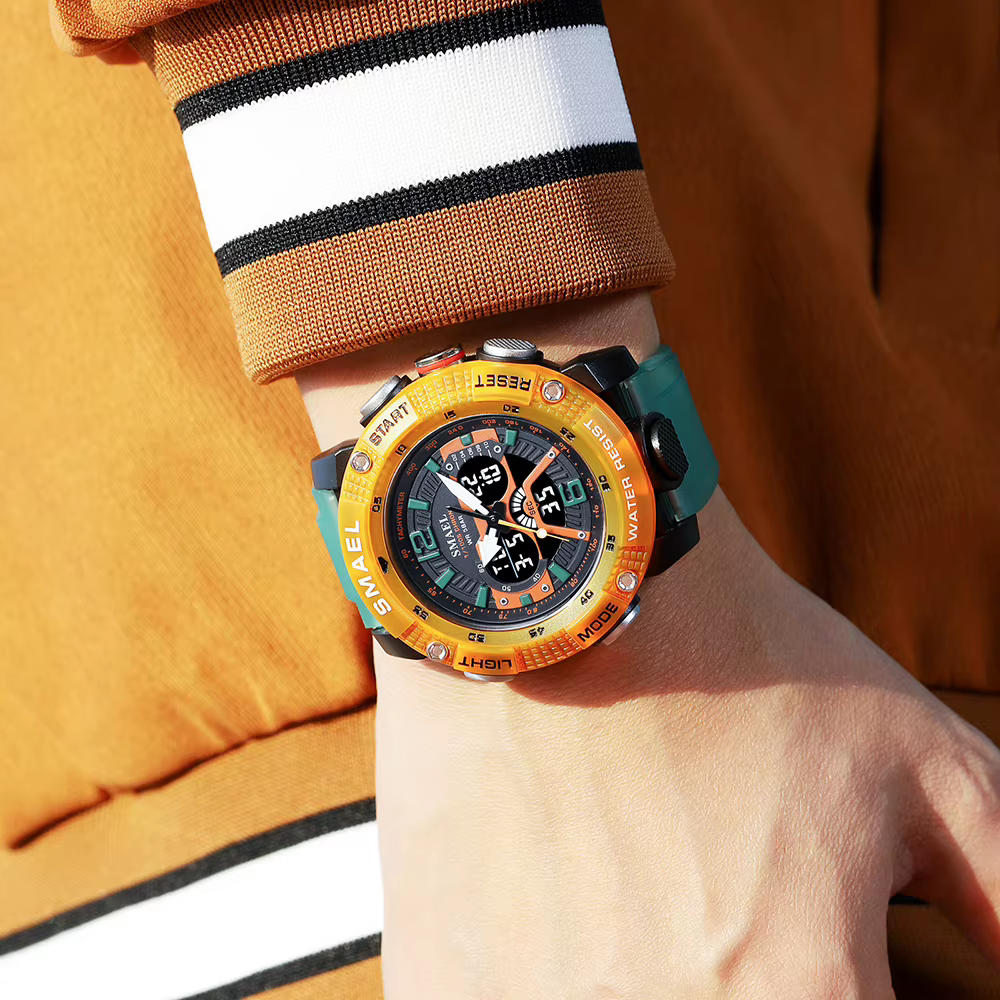 Montres de Sport hommes SMAEL étanche analogique numérique