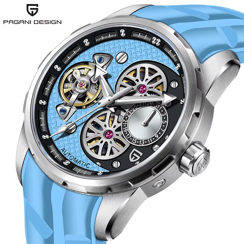 PAGANI DESIGN PD-YS022 montre mécanique pour hommes Tourbillon squelette montre-bracelet