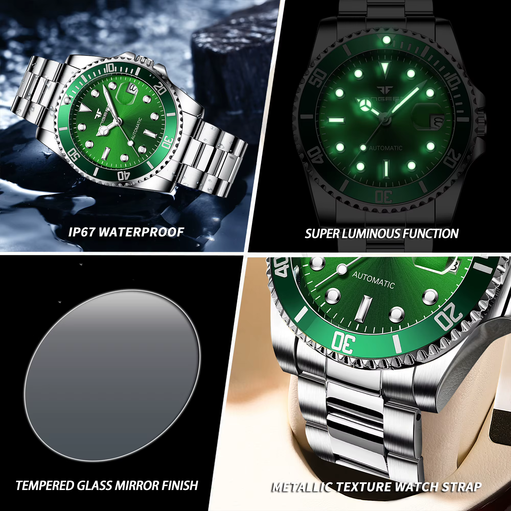 Montres mécaniques de luxe BINBOND pour hommes