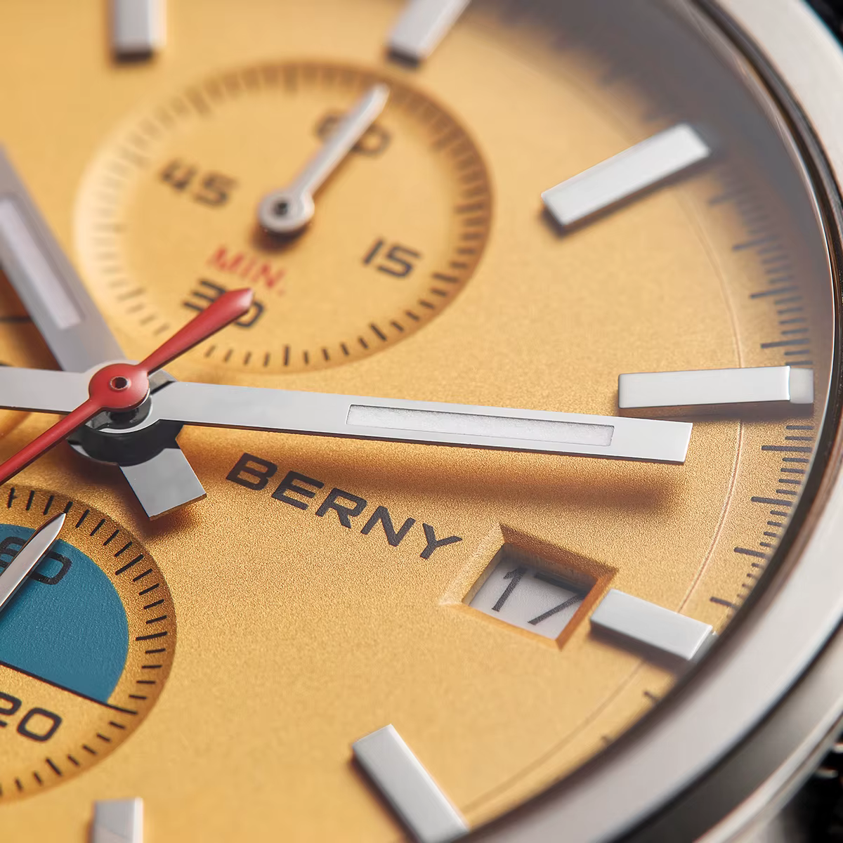 BERNY – montre chronographe à Quartz pour hommes