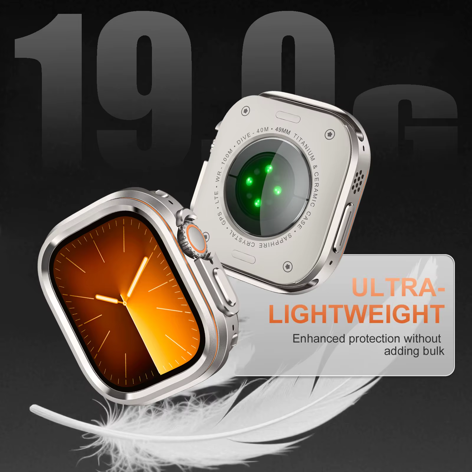 Étui de protection style Halo pour Apple Watch Ultra 2 3 49 mm