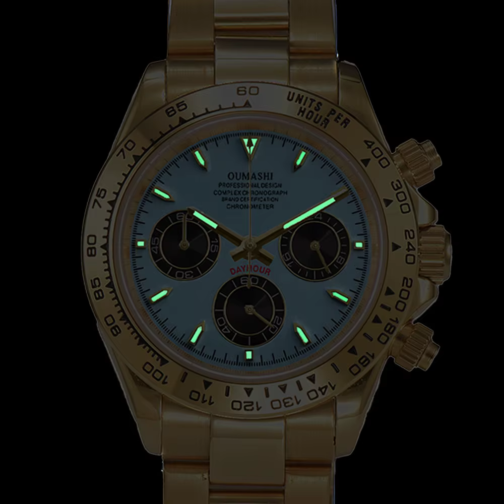 Nouvelle montre VK63 vert lumineux cadran bleu