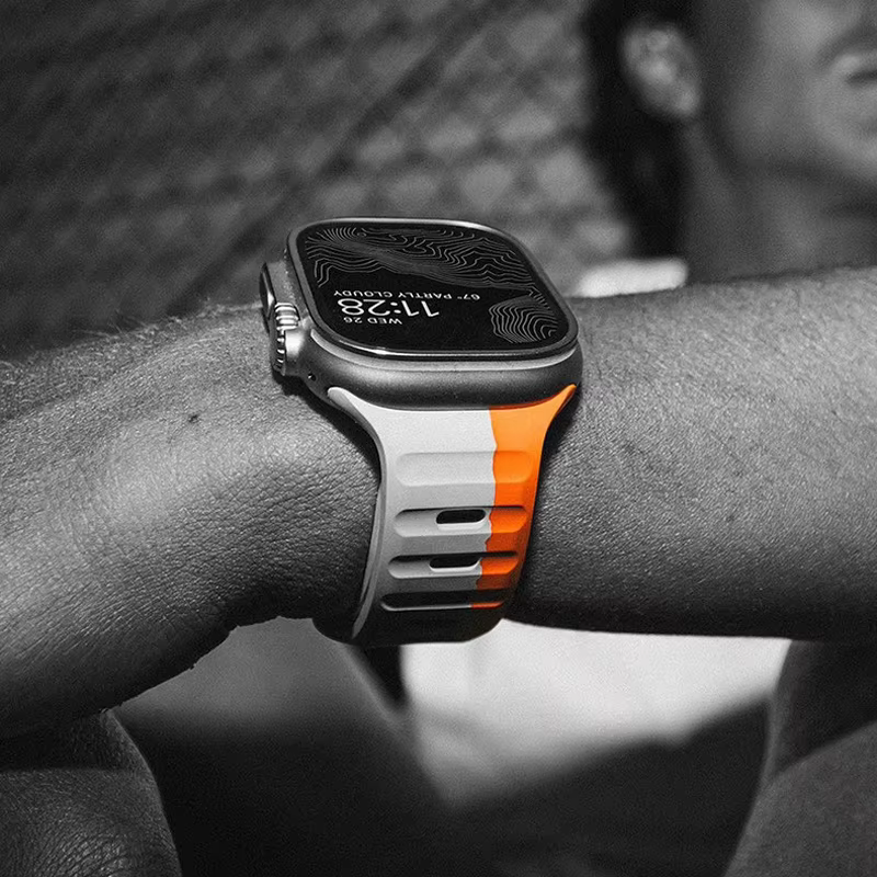Bracelet en Silicone souple pour Apple Watch