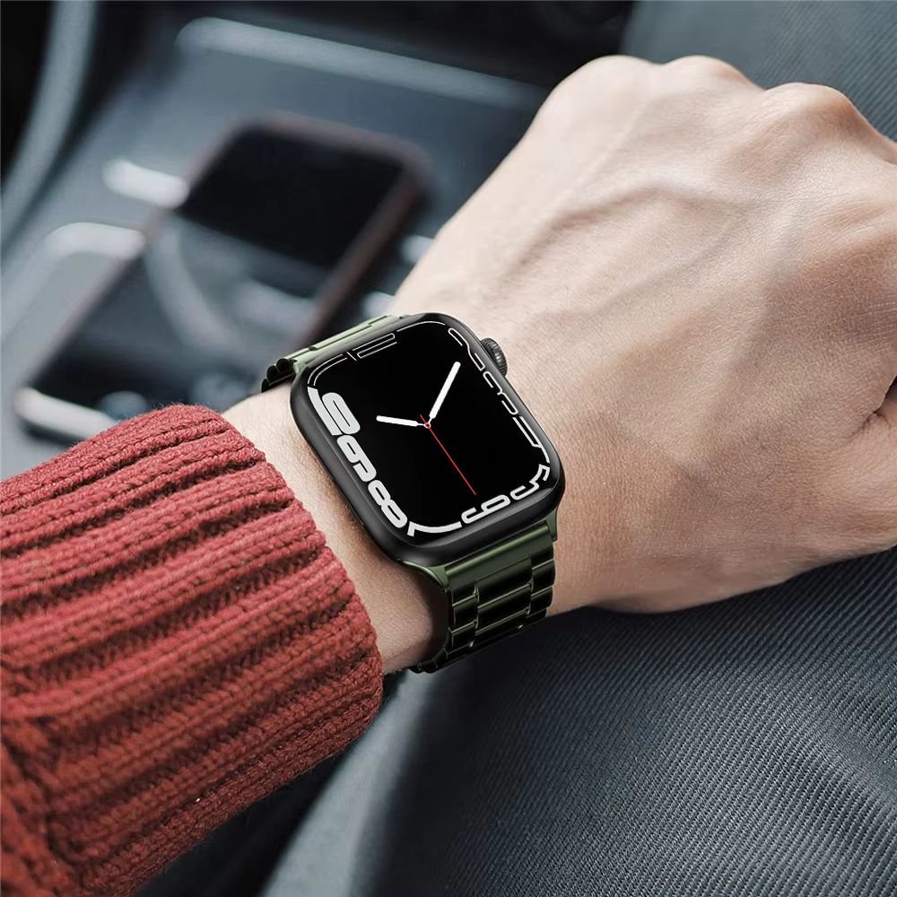 Bracelet Correa Classique en Acier Inoxydable pour Apple Watch