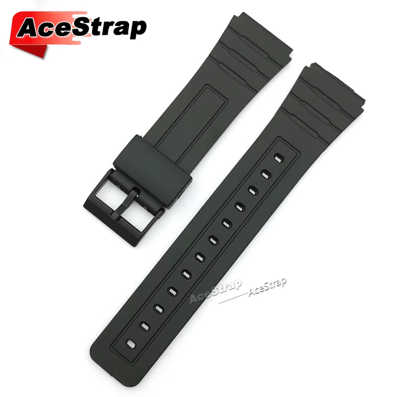 Bracelet de montre en caoutchouc noir 12mm 14mm 16mm 18mm 20mm 22mm