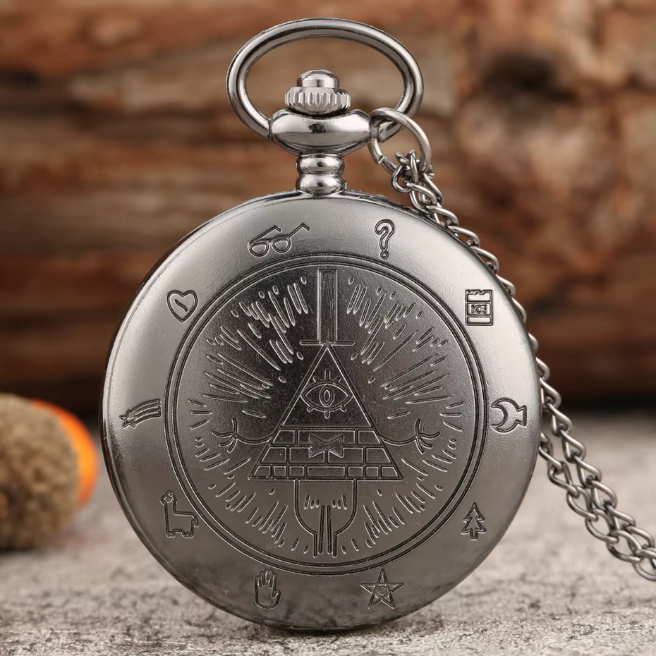 Nouvelle arrivee! Montre-bracelet pour femme avec pendentif mot de passe par gravité – Avec un quartz du diable triangle mystérieux d'oeil à l'étranger. P P P P
