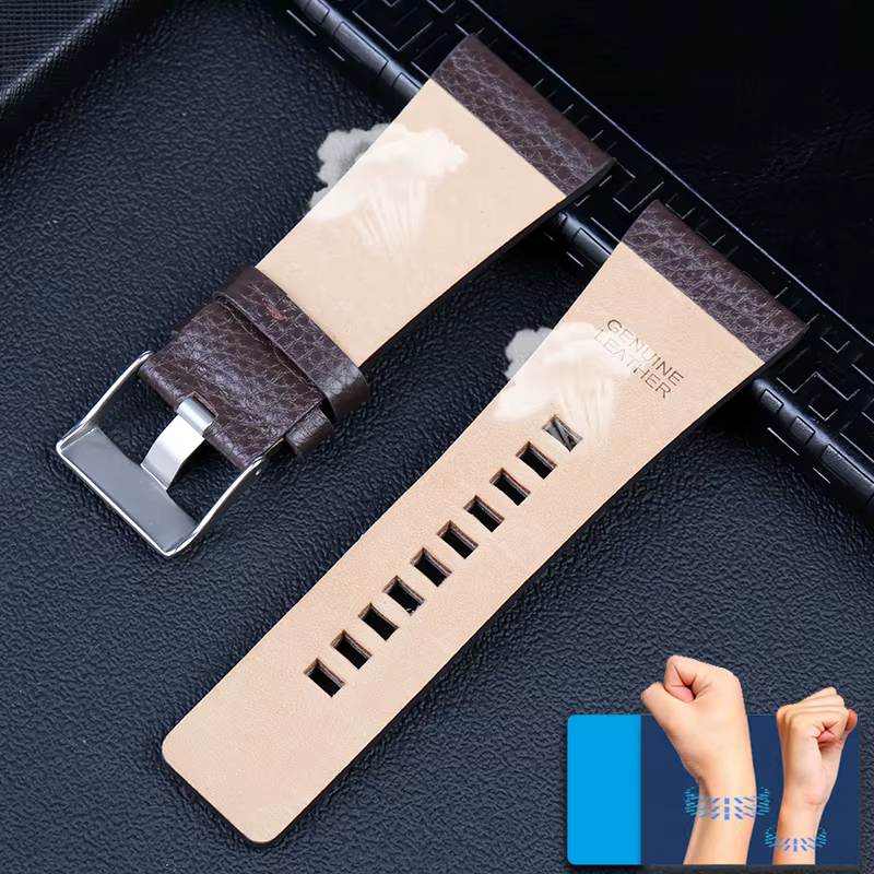 Bracelet de montre en cuir véritable pour ceinture de montre Diesel