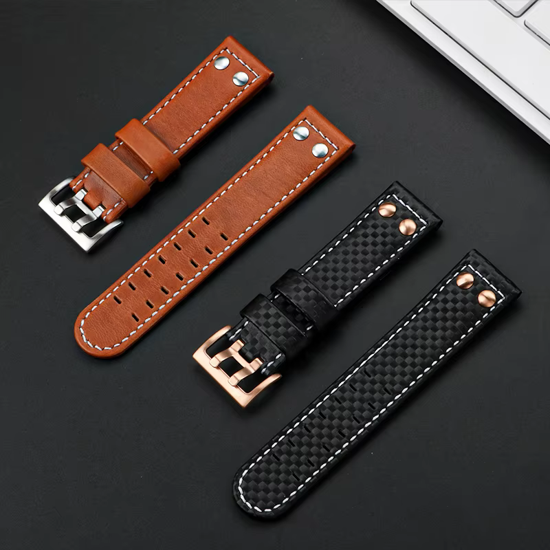 Bracelet de montre en cuir pour homme