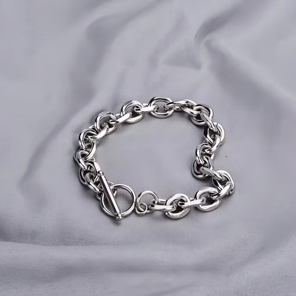 Bracelet Simple en acier inoxydable pour hommes et femmes