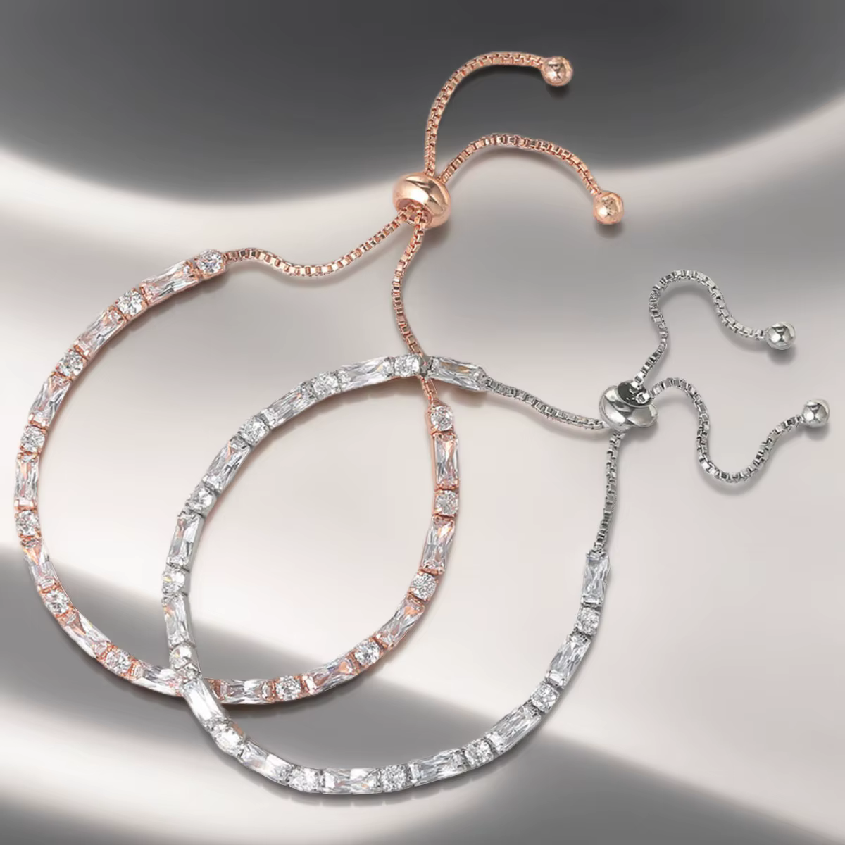 ChimSimple-Bracelet de Tennis en Or Rose pour Femme, Bijoux Ajustables Faits à la Main, Cadeau de Mariage, Kpop Zcomprend, H028