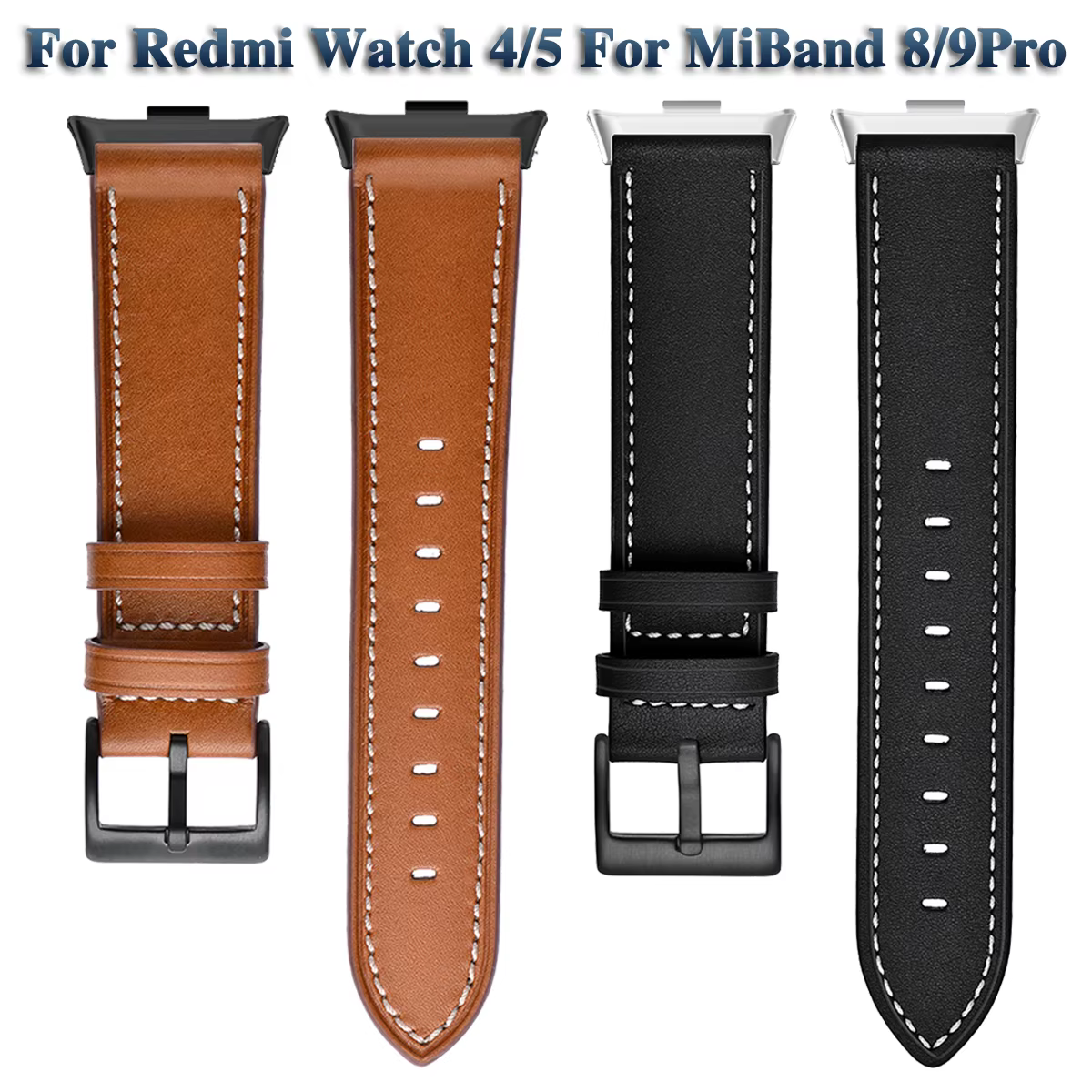 Bracelet en cuir pour montre Redmi 5 4