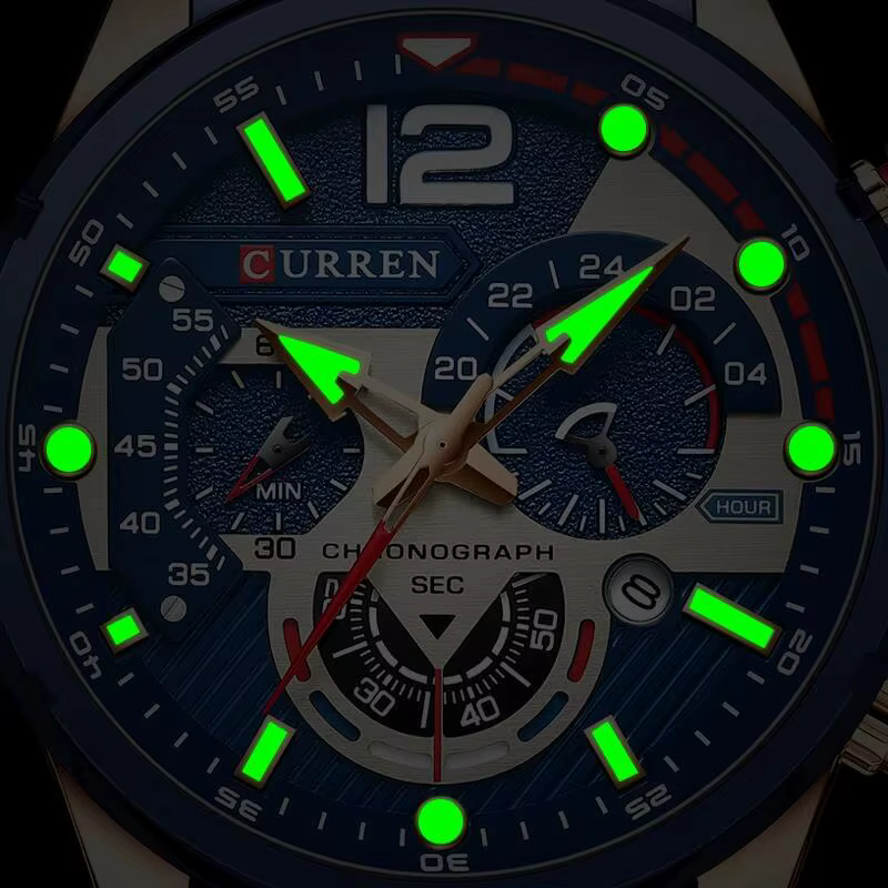 Nouvelles montres pour hommes haut de gamme marque CURREN Quartz montre