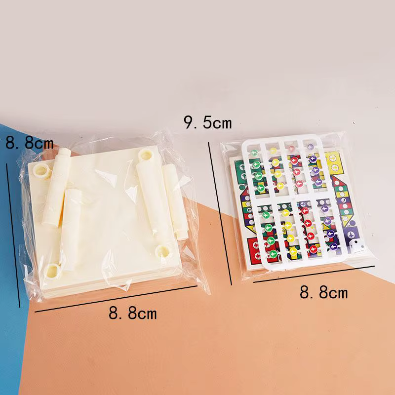 1 ensemble d'accessoires de décoration pour maison de poupée, jeu d'échecs miniature, mini table avec chaise, jeu de ludo, jeu de go, modèle de jeu