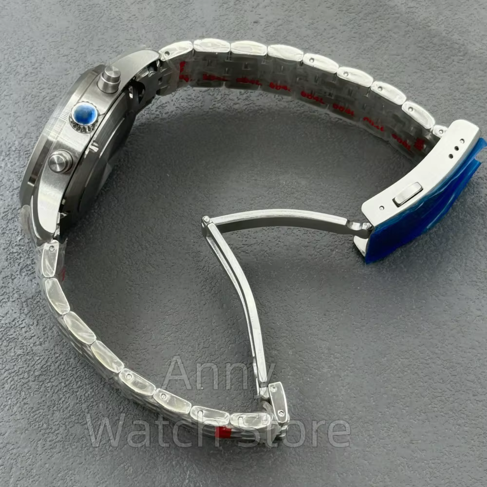Boîtier de montre de plongée en verre saphir bombé de 38 mm