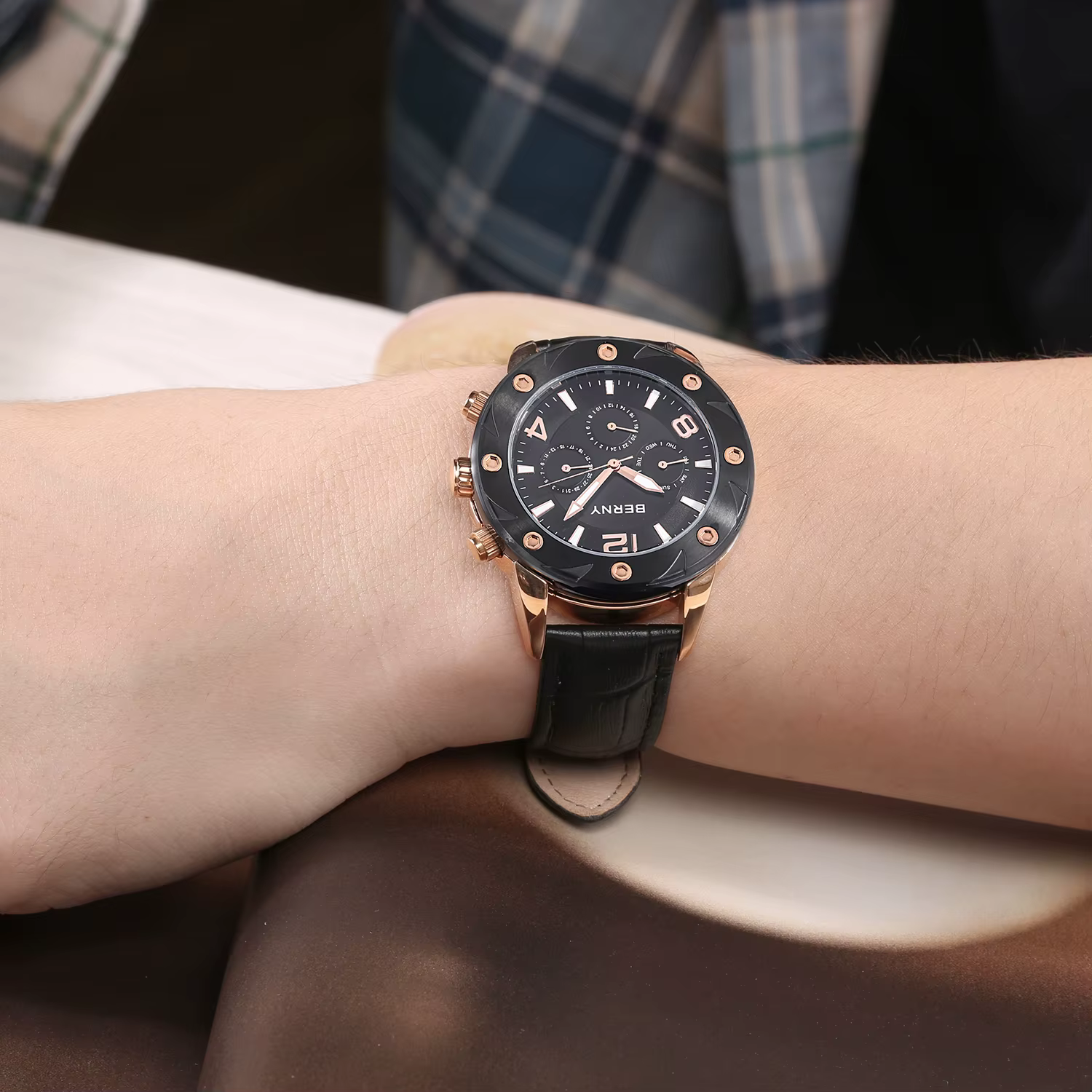 BERNY Montre pour homme avec cadran multifonction