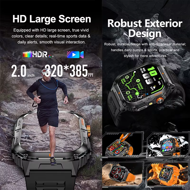 Montre connectée sportive 2026 avec écran HD 2