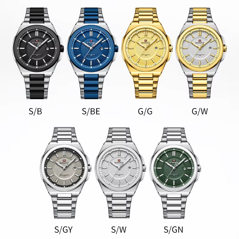 NAVIFORCE 2023 nouvelles montres marque originale pour hommes Sport décontracté homme montre-bracelet en acier inoxydable étanche Quartz horloge classique