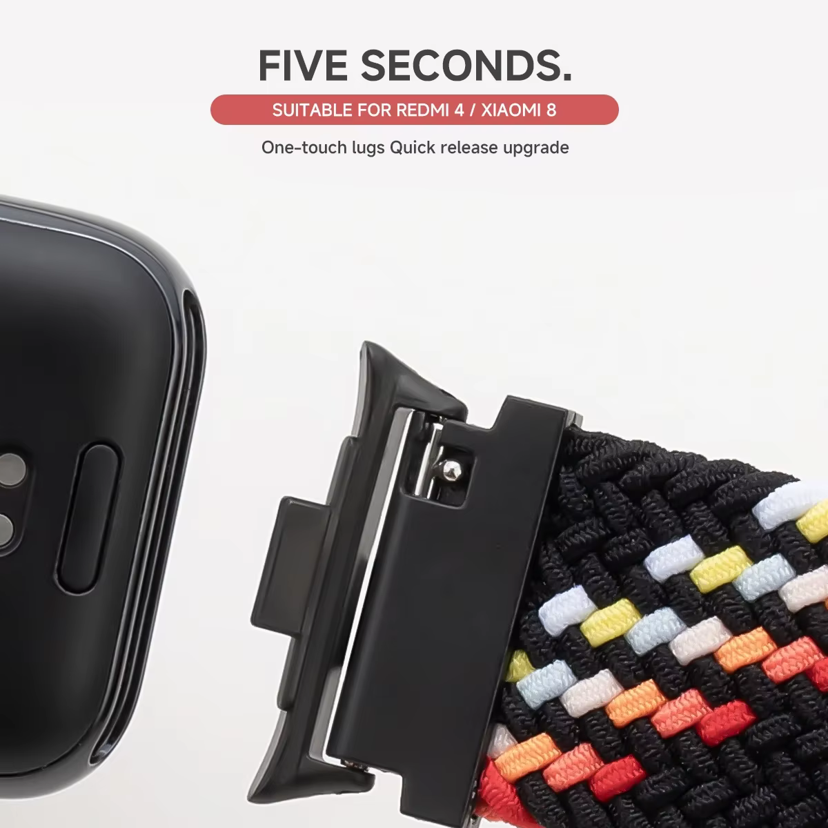 Bracelet à boucle en Nylon tressé magnétique pour Xiaomi Redmi Watch 4 5
