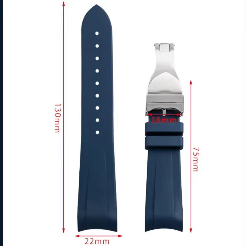Bracelet de montre en caoutchouc fluoré FKM