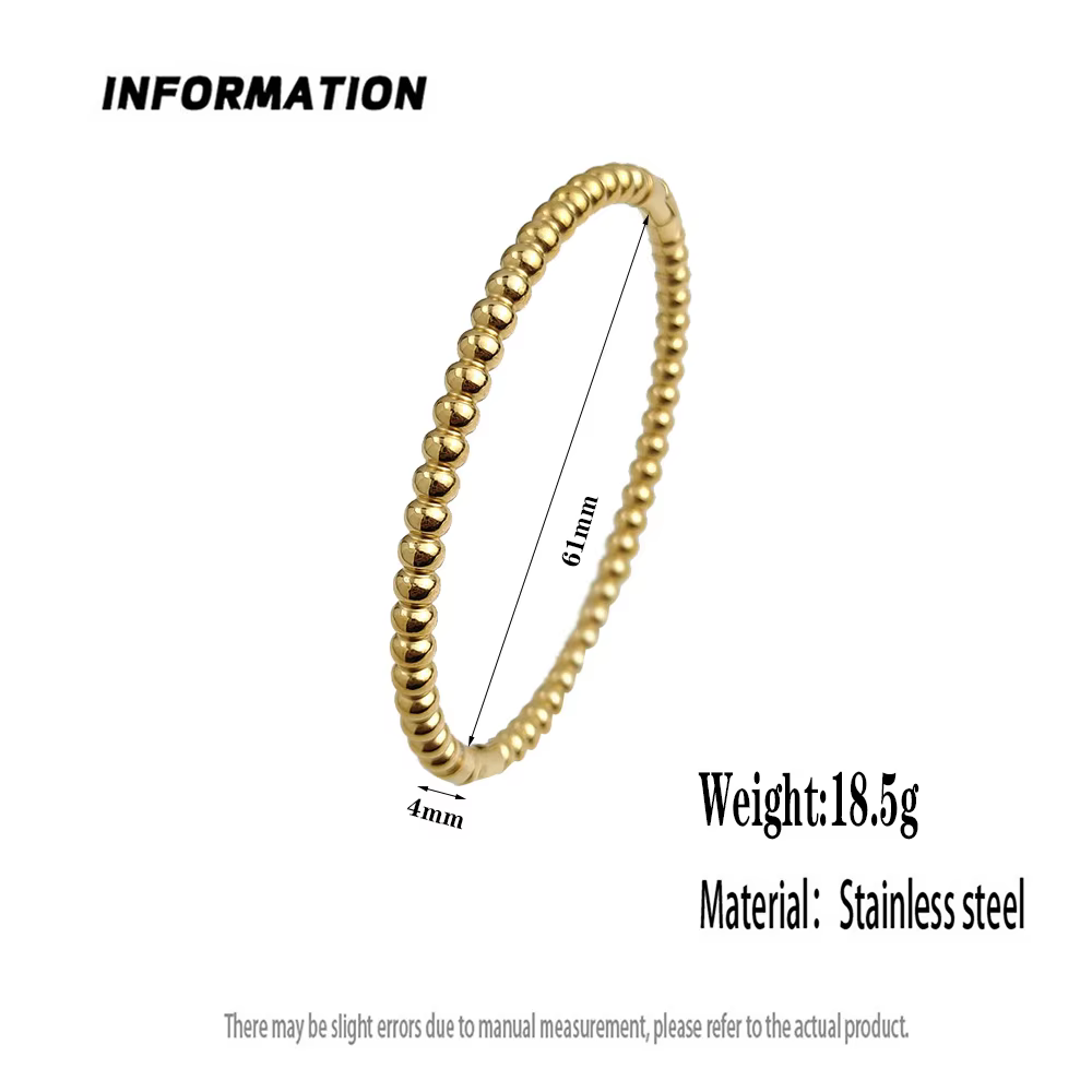 Nouveau bracelet en forme de O en acier inoxydable plaqué or, bracelet étanche de haute qualité pour femmes, bijoux de fête de mariage