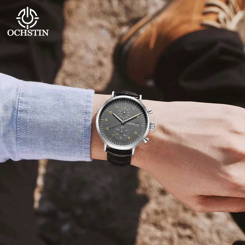 Ochstin prominente affaires haut de gamme nouvelle mode montres multi-fonctionnel mouvement à quartz étanche hommes cadeau wirstwatch