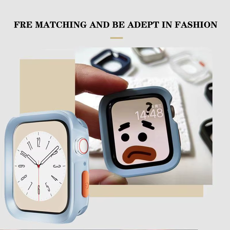 Coque de protection en silicone souple pour Apple Watch 11 10 9 8 7 6 SE 5