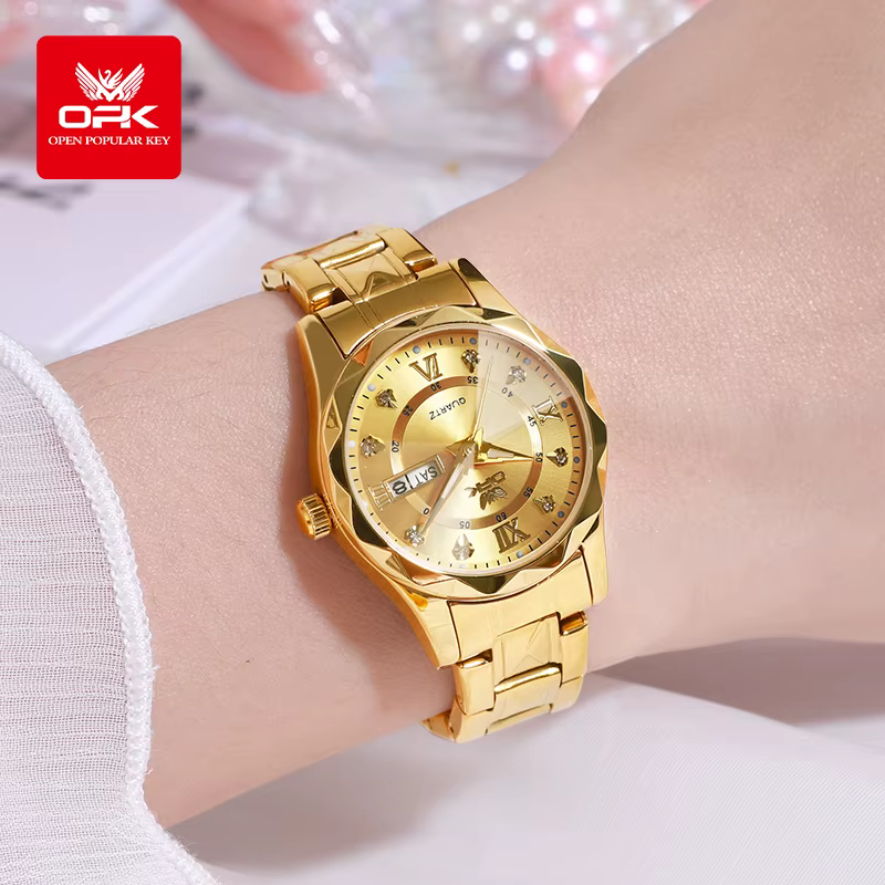 Montre-bracelet de luxe MMobGold pour femme