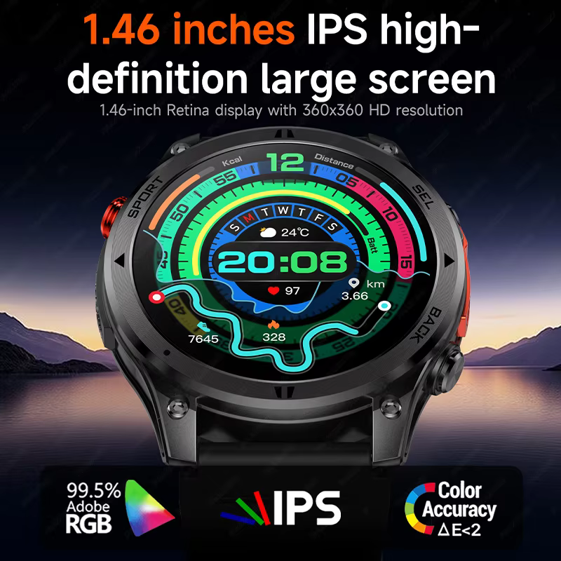 Nouvelle montre intelligente GPS entièrement fonctionnelle 2026 | Surveillance de la santé + Suivi sportif + Liaison