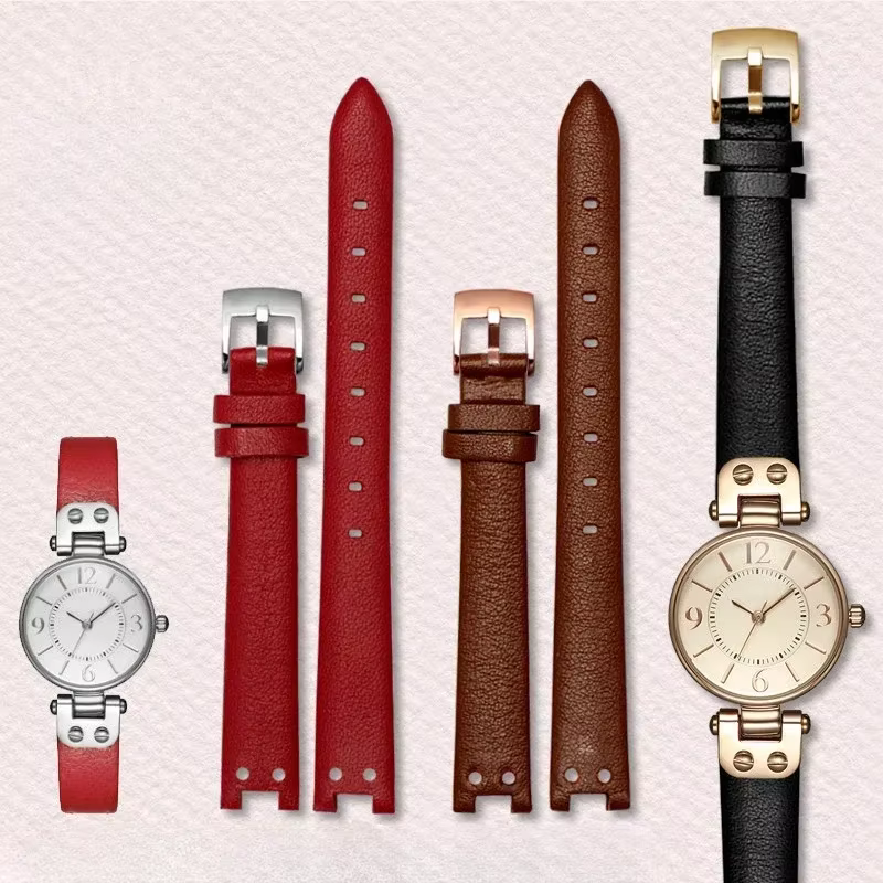 Bracelet de montre en cuir véritable pour Anne Klein AK2ACH2157 2618