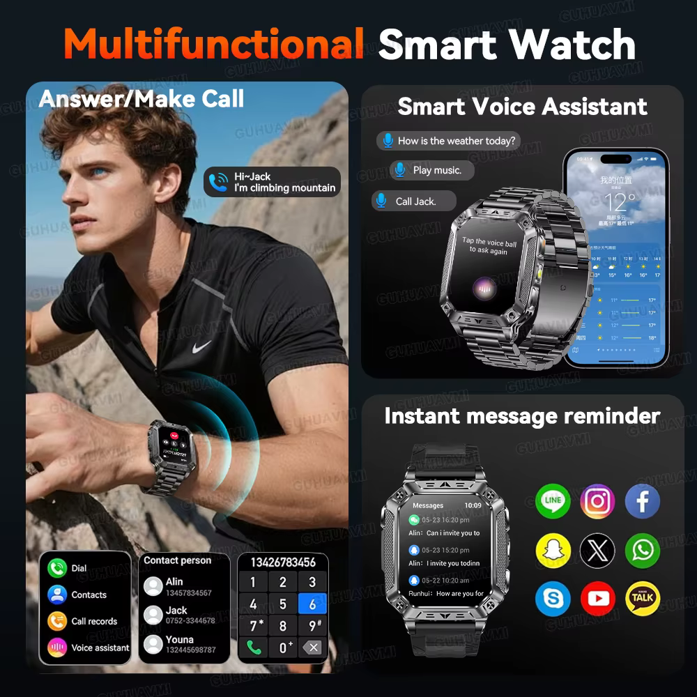 Montre connectée sportive pour homme 2026