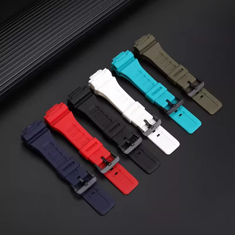 Bracelet de montre en silicone, 6 couleurs, pour Casio WS-1400 WS-1600 WS-1500 WS-1700, résine de sport, étanche et respirant