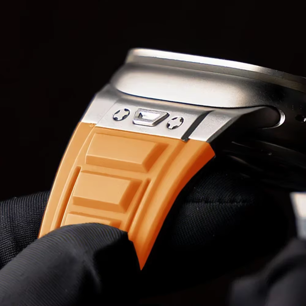 Bracelet sport en silicone orange pour Apple Watch