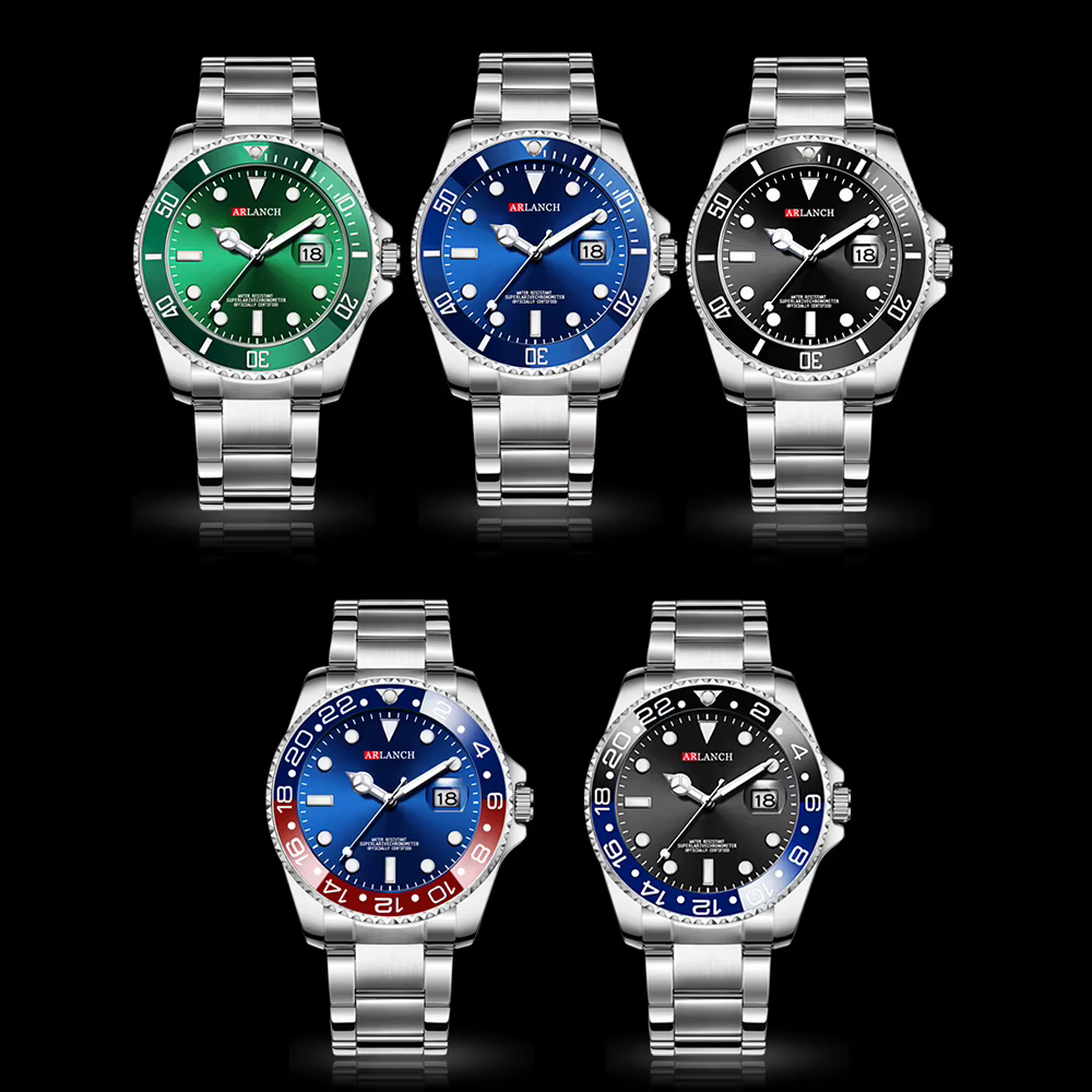 Montre de plongée de luxe de marque ARLANCH pour homme