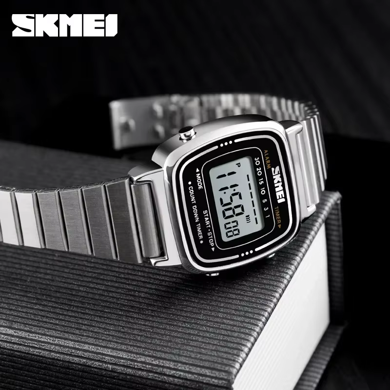 SKMEI femmes 3Bar étanche dames montres petit cadran montre numérique Relogio Feminino mode Sport