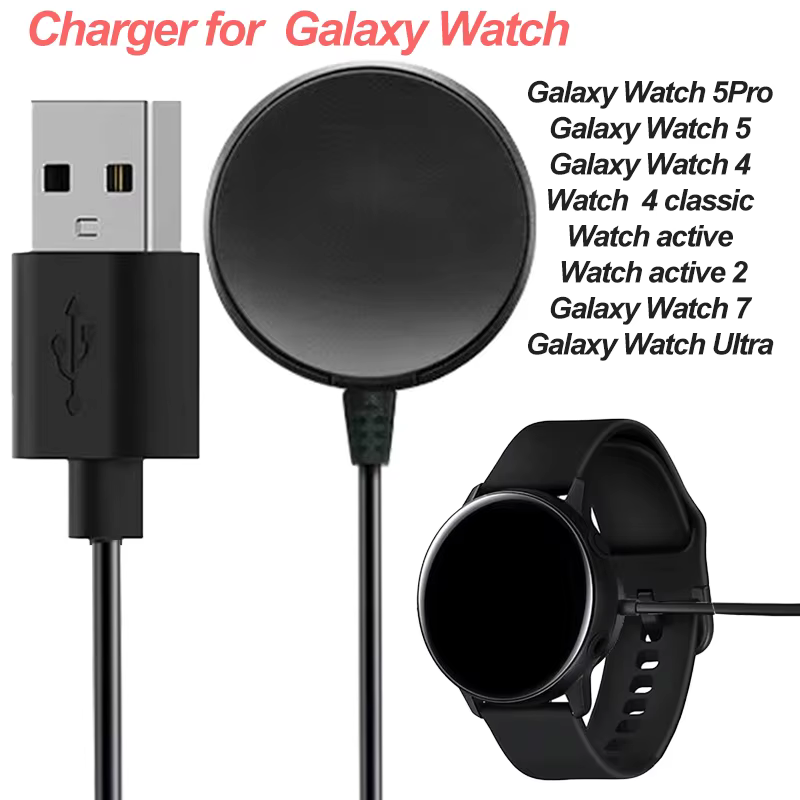Chargeur de montre sans fil Compatible pour Samsung Galaxy Watch 5 Pro 5/4/3 Active 2/1Gear Sport/S3