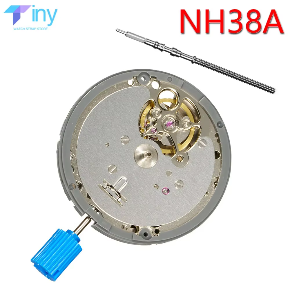 Véritable NH38A mouvement mécanique Mod mécanisme de montre automatique 24 bijoux haute précision NH38 pièces de réparation supérieures accessoires